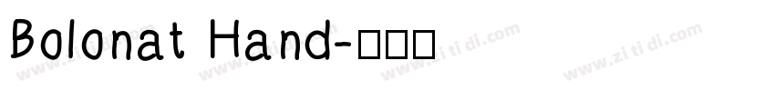 Bolonat Hand字体转换